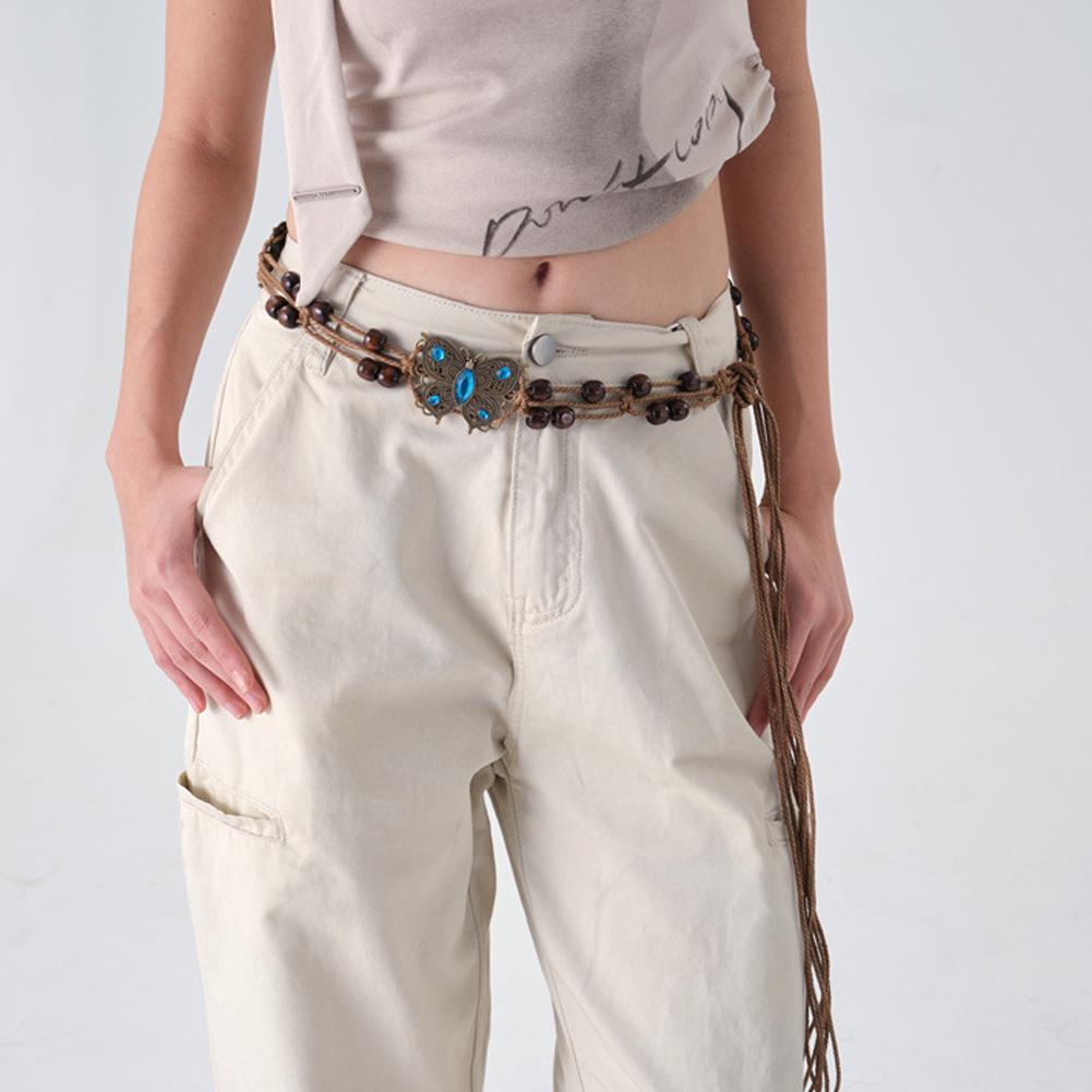 Ethnic Fashion Show - Sabuk Pinggang Anyaman Bohemian BARU 2025,