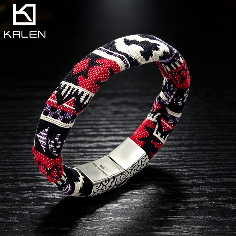 Ethnic Fashion Bd - Gelang Pria KALEN Bohemian dari Baja