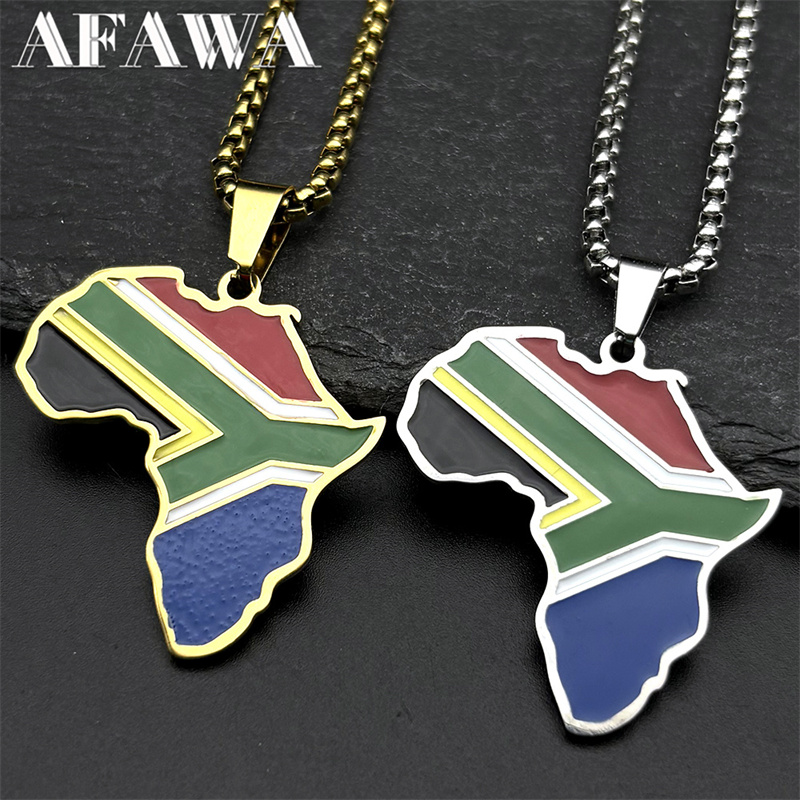 Ethnic Fashion Show - Kalung Liontin Peta Afrika Selatan dengan