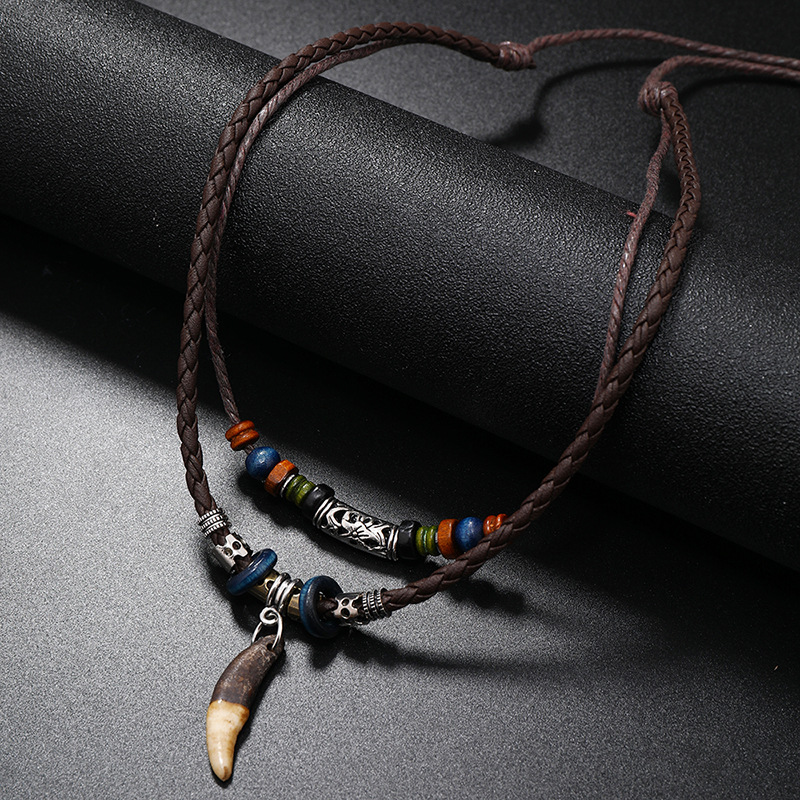 Ethnic Fashion Pk - Kalung Kulit Kepang Tangan Lapisan Ganda