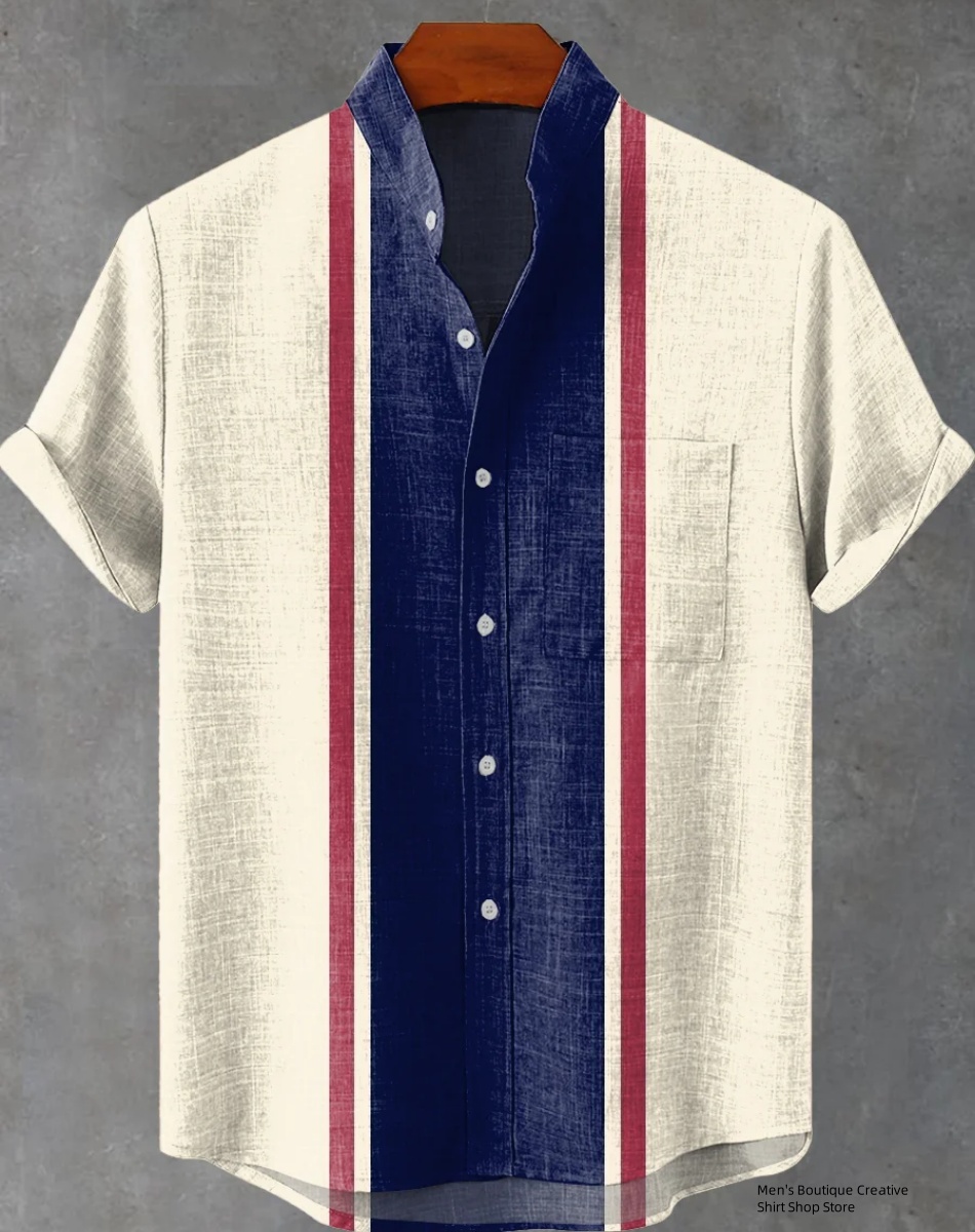 Ethnic Fast Fashion - Kemeja Hawaii Pola Etnik 3D Pria